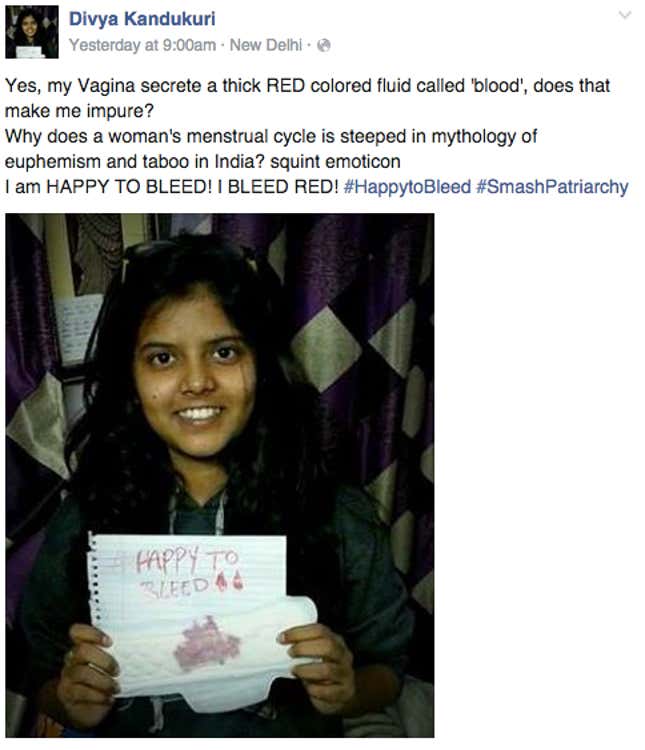 Image for article titled Indian women are not afraid to smash one of the country’s biggest taboos