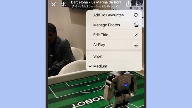Screenshot of an Apple Photos Memory