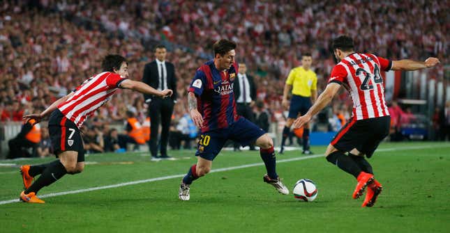 The Argentinian Lionel Messi is arguably the best player of his generation.