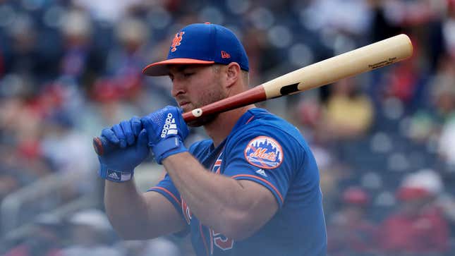 Image for article titled Tim Tebow&#39;s Flesh And Bat Faileth