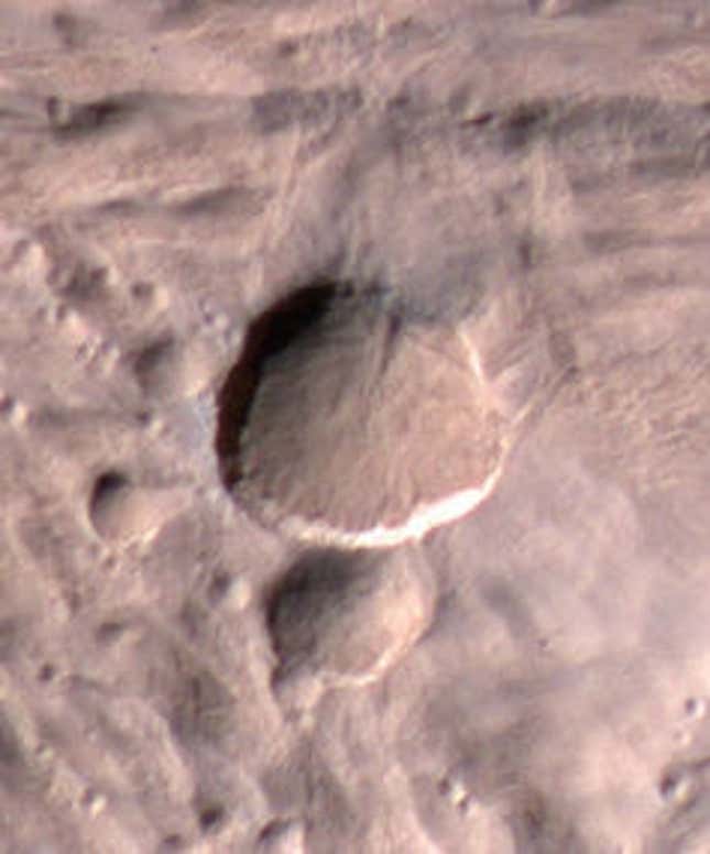 One of Mars’s newest craters—discovered in 2012.