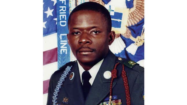 This undated image provided by the U.S. Army, shows Alwyn C. Cashe. In late August 2020, Defense Secretary Mark Esper endorsed awarding the Medal of Honor to a soldier who sustained fatal burns while acting to save fellow soldiers in Iraq in 2005. Army Sgt. 1st Class Alwyn C. Cashe of Florida previously received the Silver Star for his actions. 