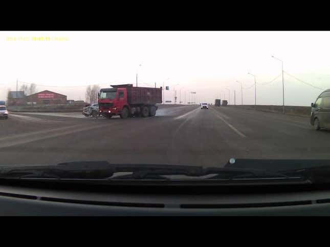 Russian Guy's Crash-Dodging Abilities So Amazing Even He's Amazed
