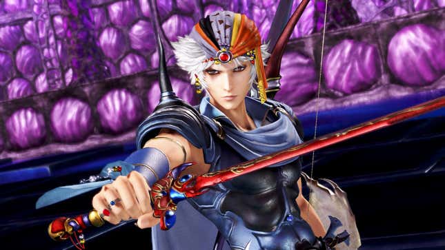 Firion is seen holding his sword before a fight.
