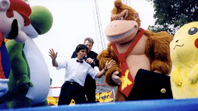 Image for article titled In 1999 Nintendo Had A Real-Life Wrestling Match Starring Mario And Pikachu
