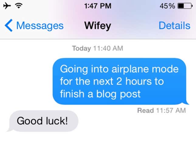 message to wife