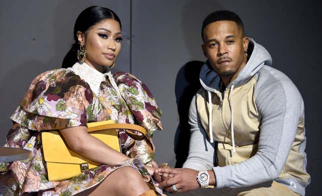 Nicki Minaj and Kenneth Petty attend the Marc Jacobs Fall 2020 runway show during New York Fashion Week on February 12, 2020 in New York City. 