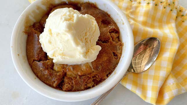 Image for article titled Turn a Single Peach Into an Air Fried Cobbler for One