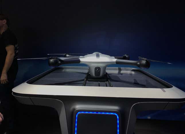 Mercedes’s drone up close.