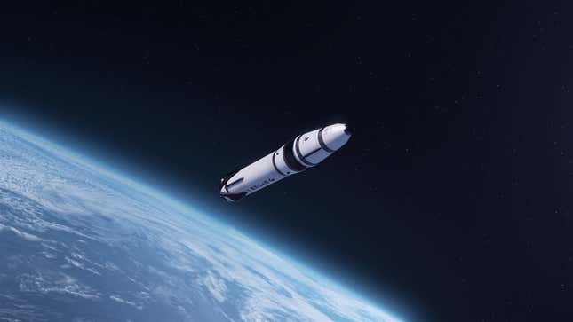 An illustration of Stoke Space’s fully reusable rocket.