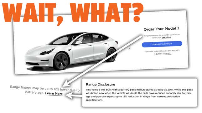 Image for article titled Tesla Appears To Be Selling New Cars With Batteries From 2017