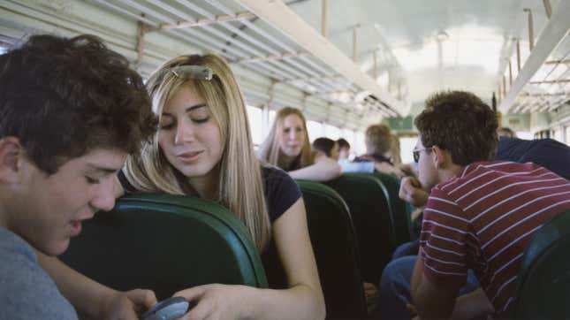 Dramatic recreation of teenage assholes who don't save the bus driver.