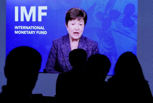 International Monetary Fund managing director Kristalina Georgieva previewed the report in Washington.