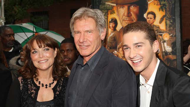 Karen Allen, Harrison Ford, and Shia LaBeouf 