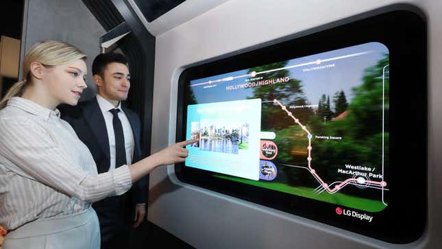 Image for article titled LG's Envisioning Futuristic Sushi Bars With Transparent OLEDs