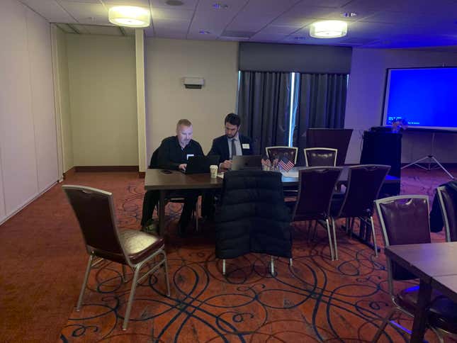 Judges from the White Team monitor the gameplay.