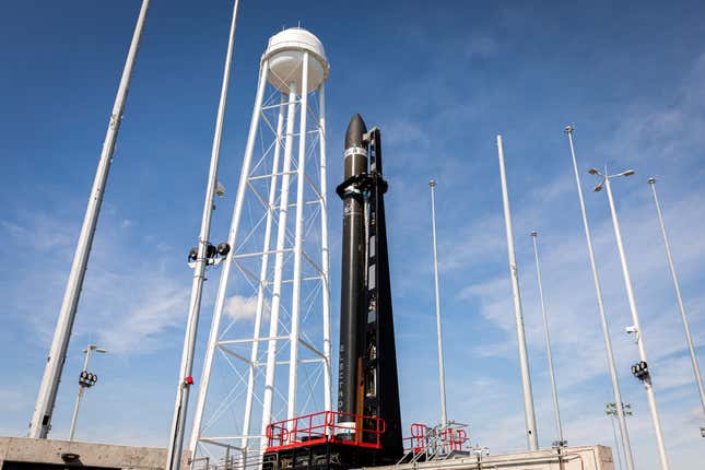 Electron at the Wallops launch pad.