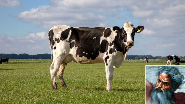 Image for article titled God Still Waiting For Humans To Discover Easter Egg Feature Hidden In Cows