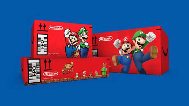 Imagen para el artículo titulado Amazon está enviando paquetes aleatorios en cajas de Super Mario Bros.