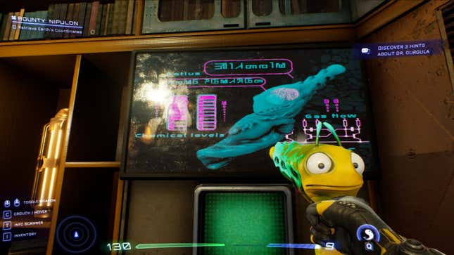 The protagonist in High On Life finds a secret hint.