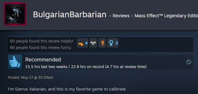 Image for article titled Mass Effect: Legendary Edition, As Told By Steam Reviews