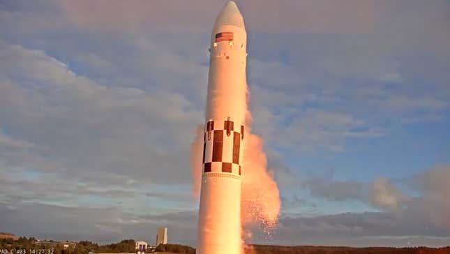 Screenshot of rocket launch video