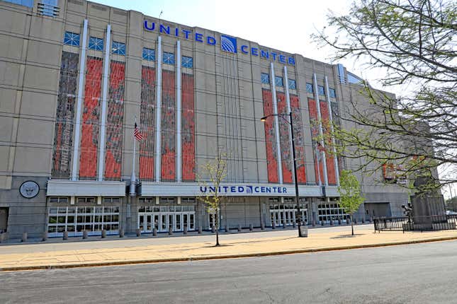 The United Center, home of the Chicago Blackhawks.