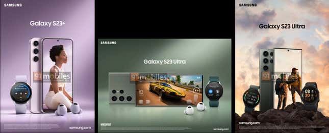 Se filtran imágenes promocionales del Galaxy S23 y S23 Ultra, confirmando su diseño