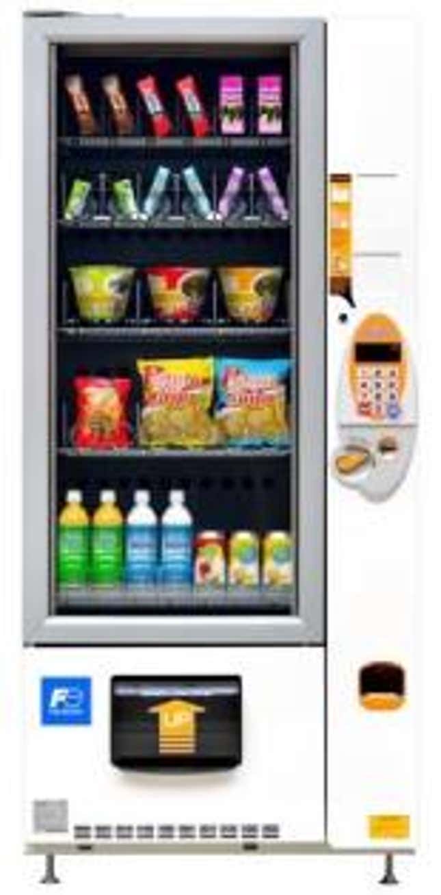 Fuji Electrics new vending machine, the Twistar, aimed at the Chinese market.
