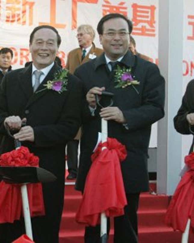 Sun Zhengcai (right)