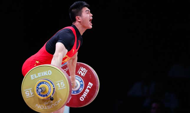 Shi Zhiyong is so strong he supplanted two Olympic gold medalists. (Photo credit: Scott Halleran/Getty)