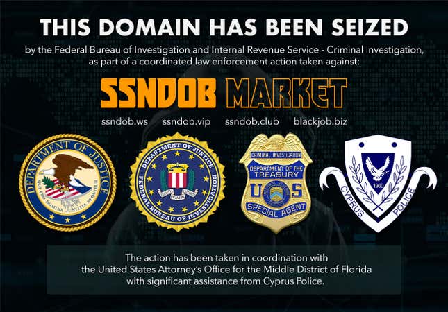a federal warning about domain seizure