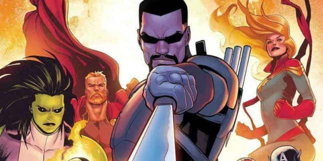Blade & the Avengers in the cover for Avengers #16.