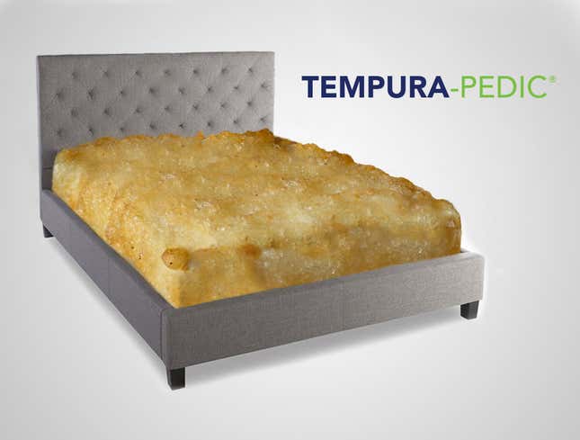 Image for article titled TempuraPedic Unveils New Line Of Extra-Crispy, Deep-Fried Mattresses