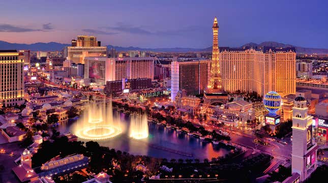 A view of the Las Vegas Strip