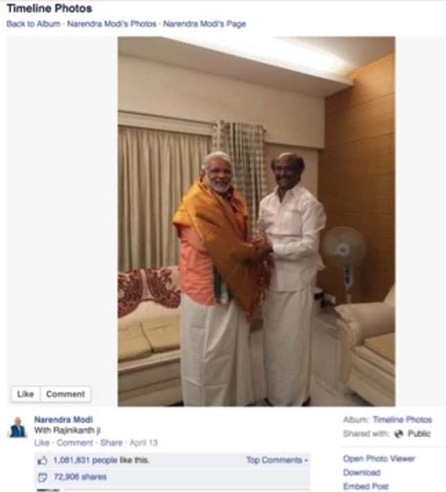 Image for article titled How “likes” bring votes—Narendra Modi’s campaign on Facebook