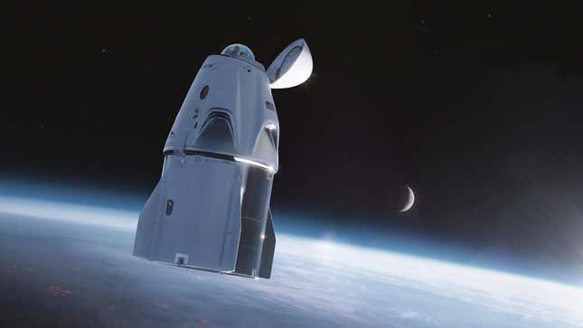 Interpretación artística de la misión SpaceX Inspiration4