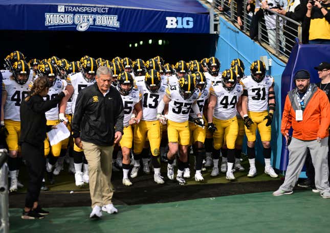 Members of Iowa’s football program are among the 111 — ONE HUNDRED AND ELEVEN — individuals the school has “received information about.”