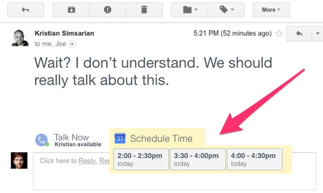 email screenshot
