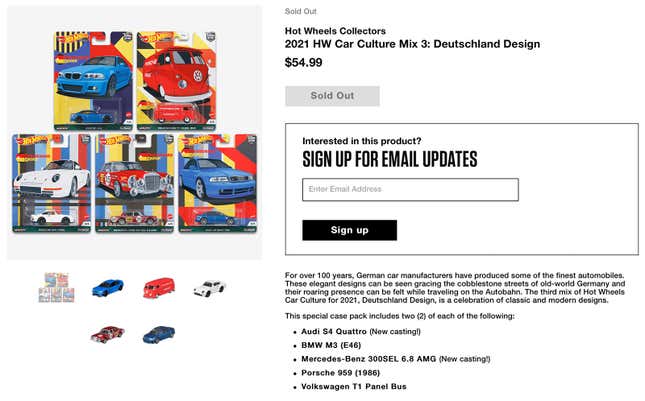 Image for article titled Buying Hot Wheels Has Become Almost As Hard As Buying An Actual Car