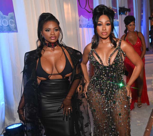 JT and Yung Miami of the City Girls attend 2nd Annual The Black Ball Quality Control’s CEO Pierre “Pee” Thomas Birthday Celebration at Fox Theater on June 1, 2022 in Atlanta, Georgia.