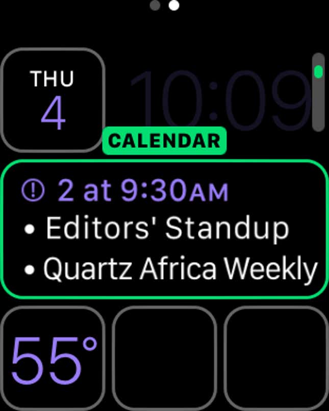 Customizing the watch face.