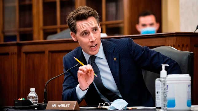 US Senator Josh Hawley, Republican from Missouri, speaks during the Senate Small Business and Entrepreneurship Hearings to examine implementation of Title I of the CARES Act on Capitol Hill in Washington, DC on June 10, 2020. 