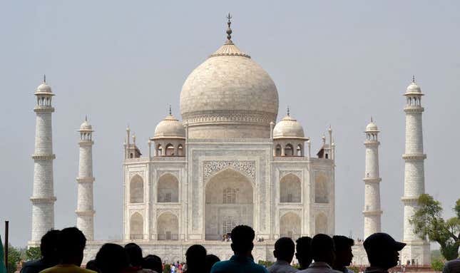 The pure white marble now entertains shades of brown, yellow, and green.