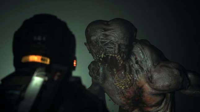 A monster stands agape in The Callisto Protocol.