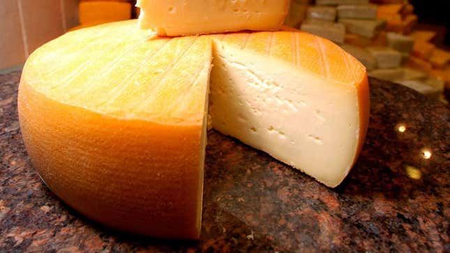 Cheese with orange rind