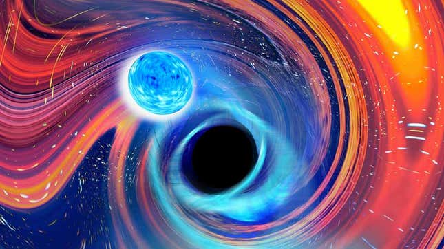 Imagen para el artículo titulado Astrofísicos confirman la detección de colisiones entre agujeros negros y estrellas de neutrones