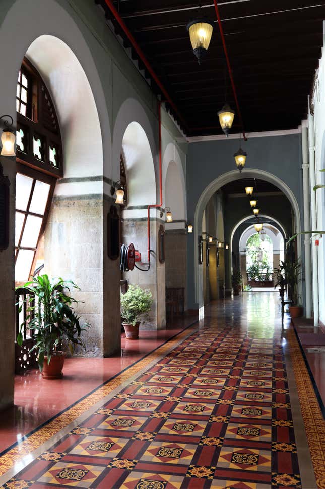 The restored floor of the Royal Bombay Yacht Club.
