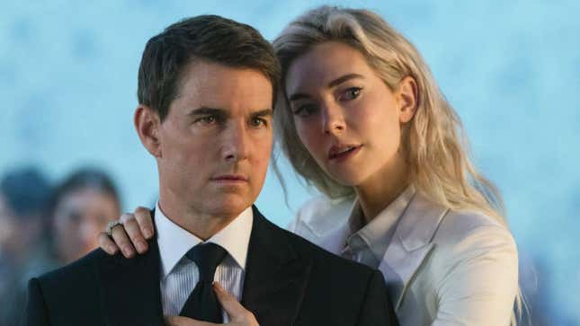 Tom Cruise and Vanessa Kirby in Mission: Impossible--Dead Reckoning Part One.