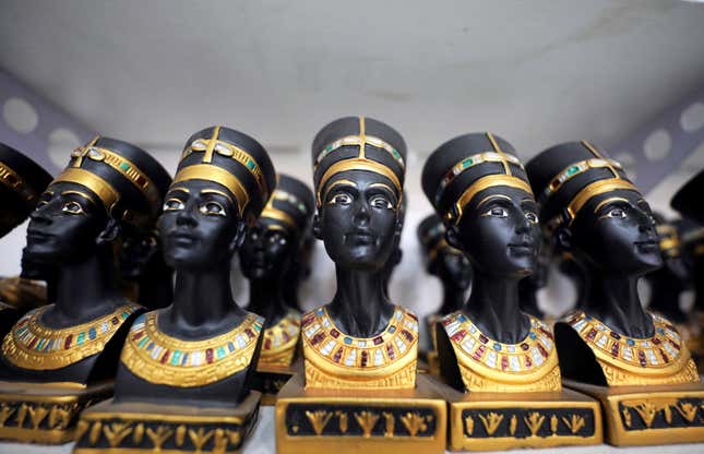 When Chinese tourists come to Luxor they’ll find souvenir pharaonic statues made in China.